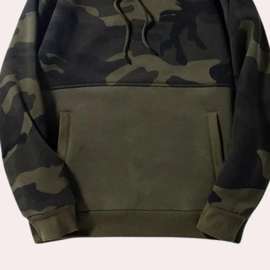 Costas - camouflage hoodie voor heren met steekzakken