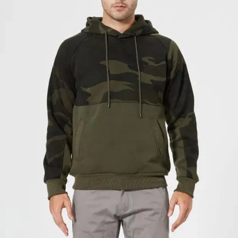 Costas - camouflage hoodie voor heren met steekzakken