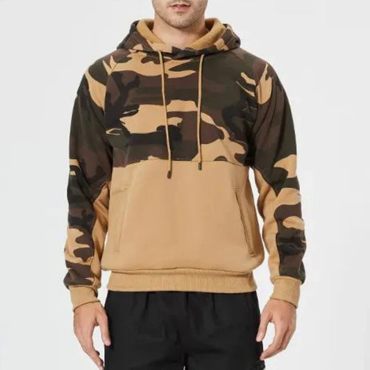 Costas - camouflage hoodie voor heren met steekzakken