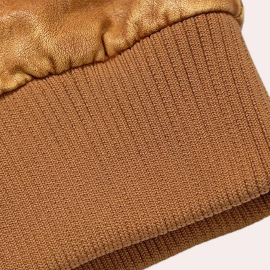 Kyriakos - elegante leren herenjas met trendy capuchon