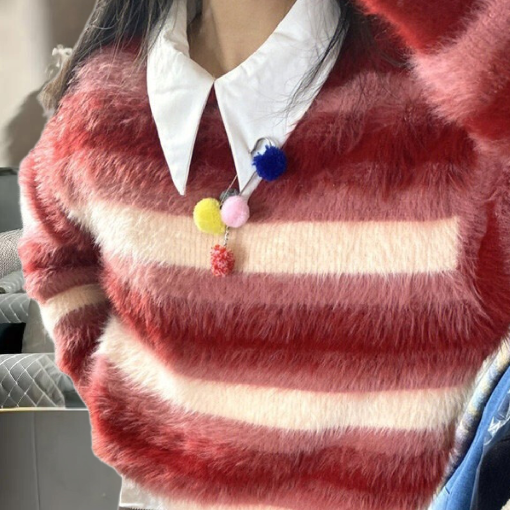 Idonia - trendy drop-shoulder trui voor dames