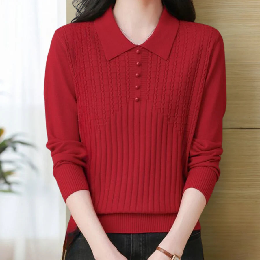 Elitsa - effen gebreide trui voor dames