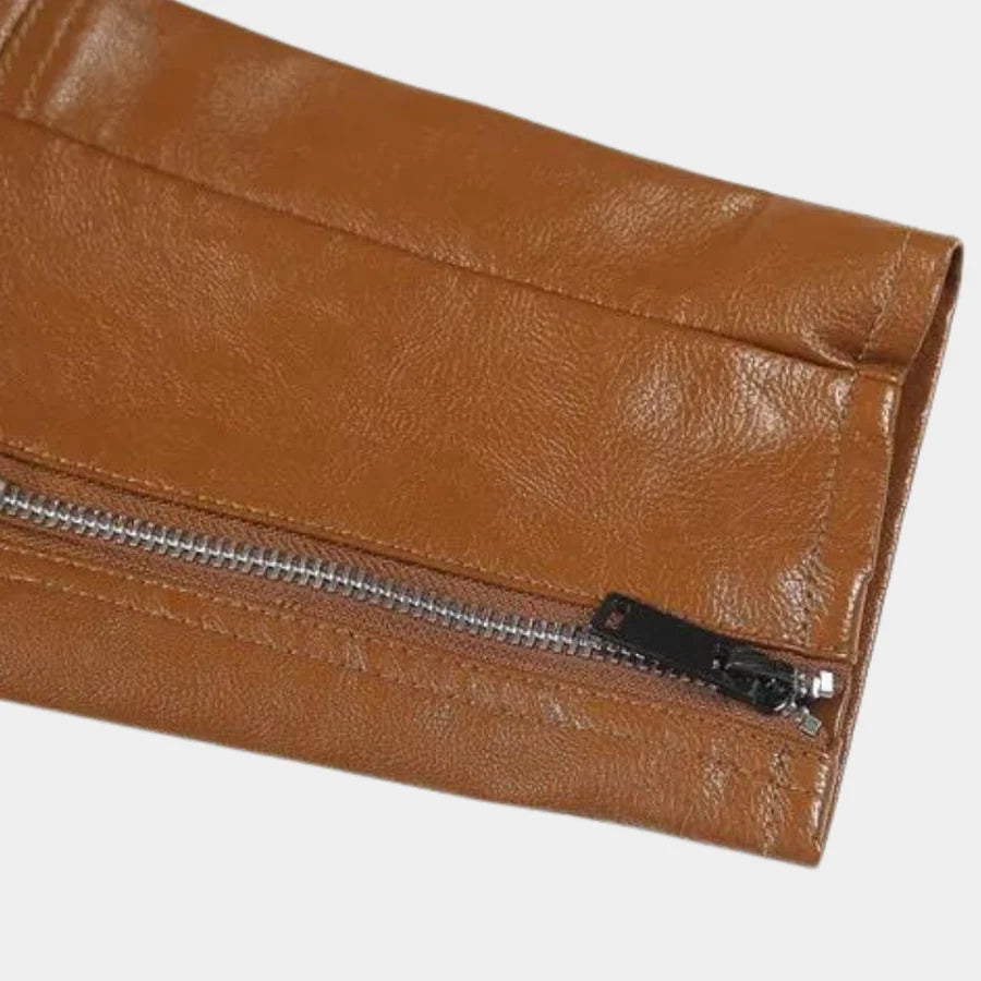 Stijlvol modern heren bikerjack met ritssluiting, perfect voor elke gelegenheid