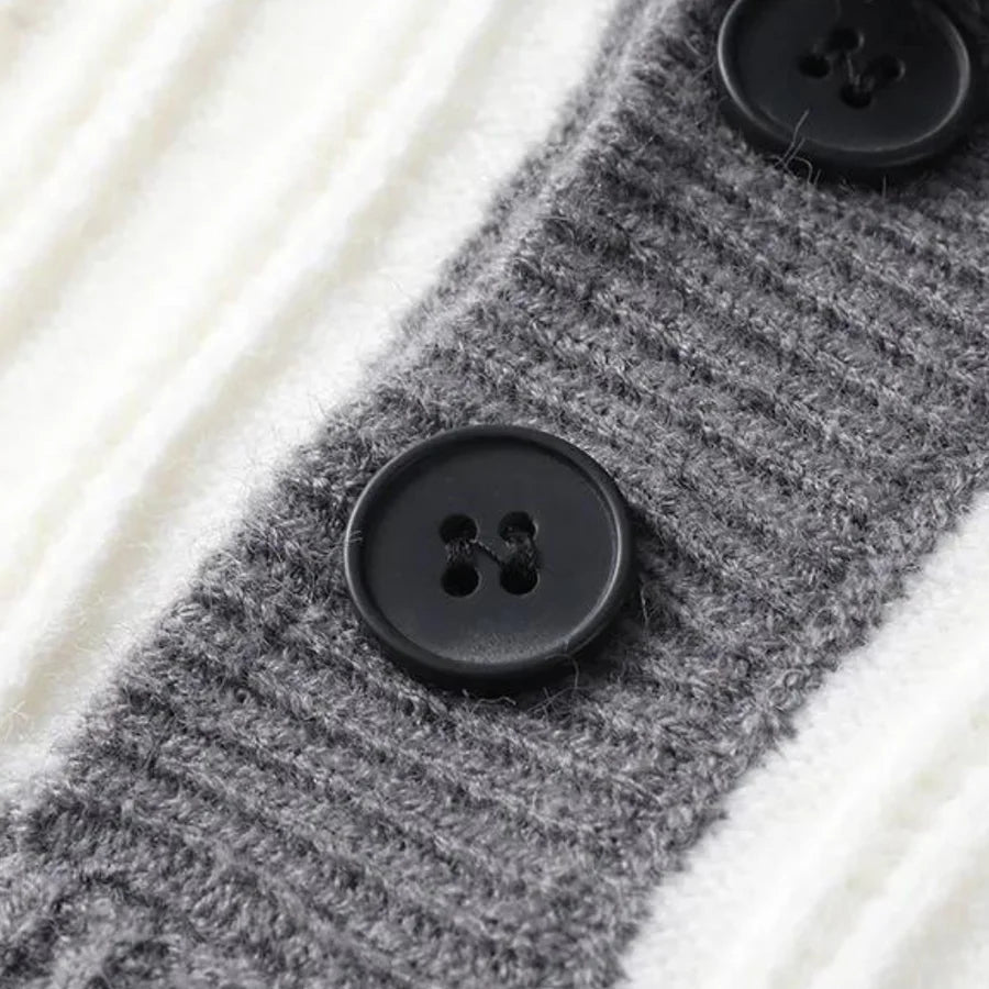 Toncse - gebreide polo met lange mouwen voor heren