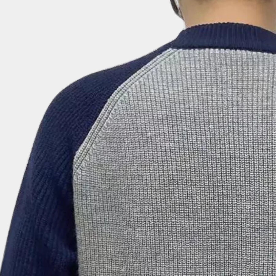 Renato - herentrui met contrasterende mouwen