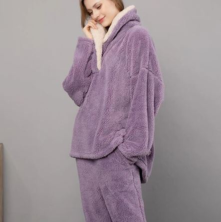 Colleen - pluizige fleece pyjamaset voor de nacht