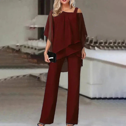 Wilma - elegante off-shoulder design tweedelige set voor dames