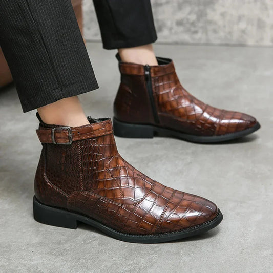 Elegante leren chelsea boots voor heren