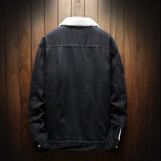 Essentials spijkerjasje | winterjas voor heren met fleecevoering