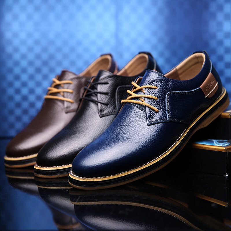 Hoge kwaliteit leren oxford herenschoenen in diverse kleuren