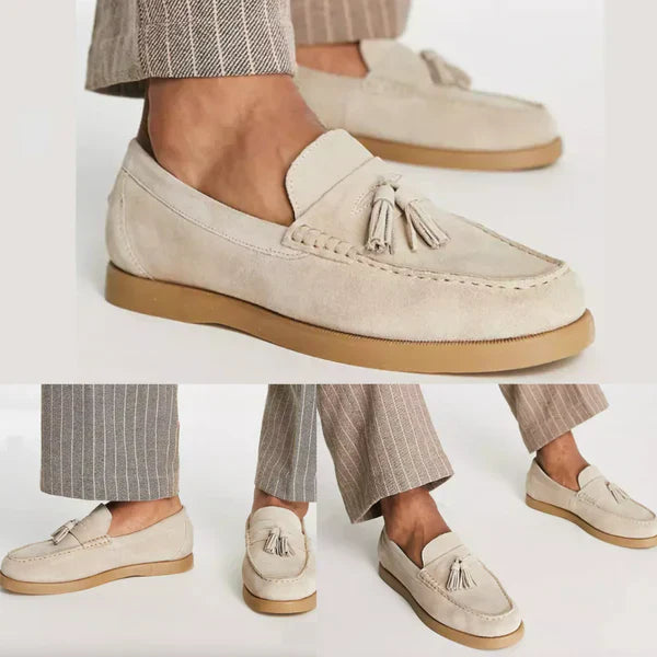 Klassieke suède loafers voor heren, elegant en comfortabel