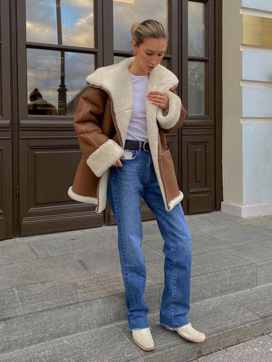 Alexis | warme jas met bont