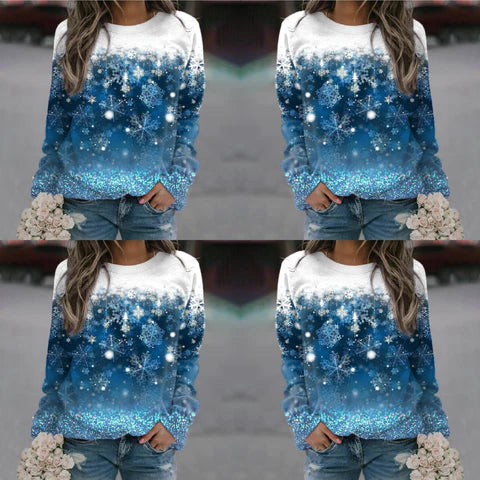 Eva - unieke trui met sneeuwprint