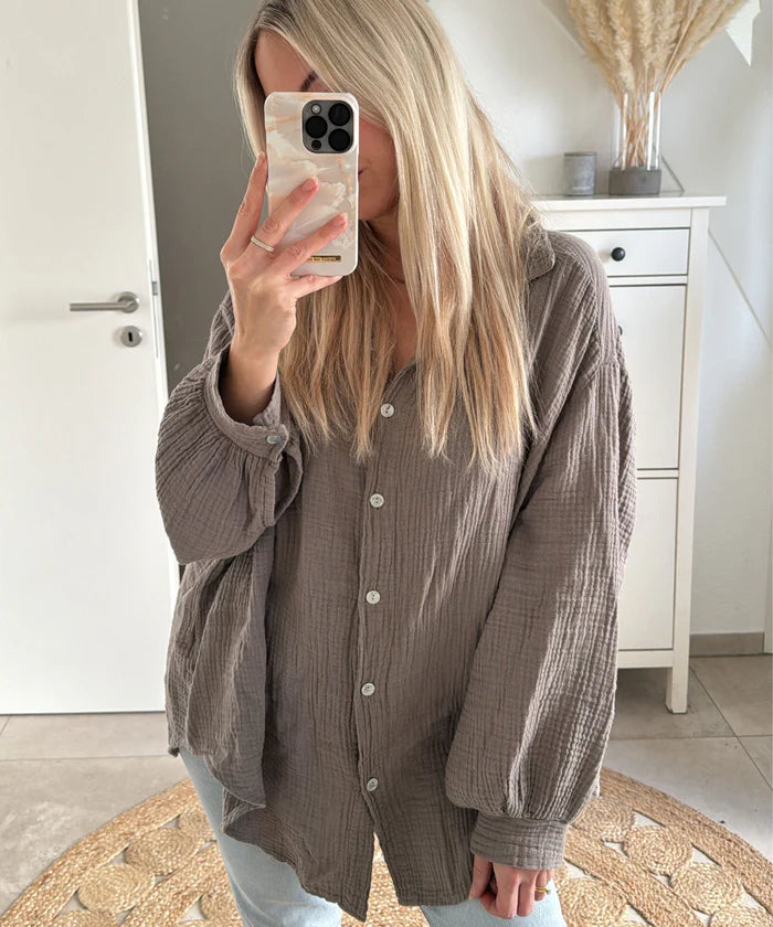 Pauline - oversized mousseline blouse freya