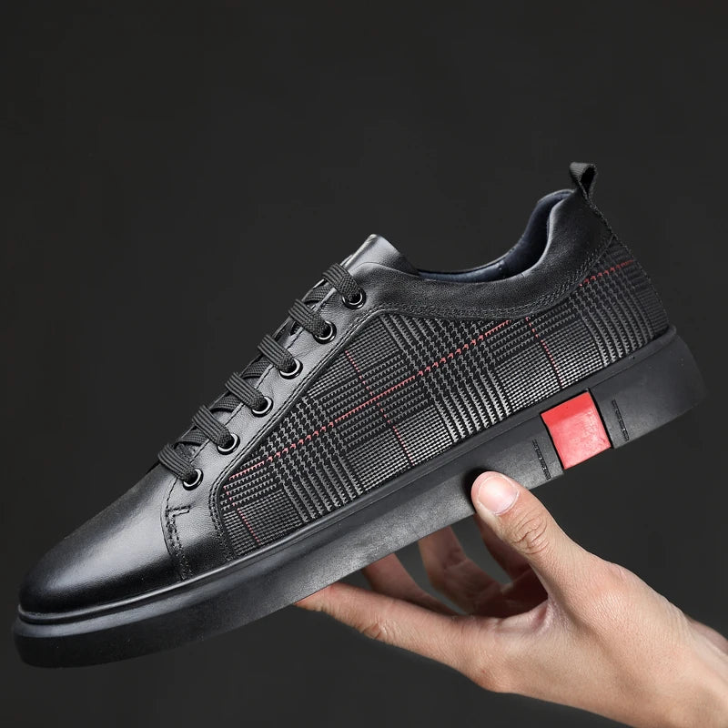 Elegante herensneaker gemaakt van leer