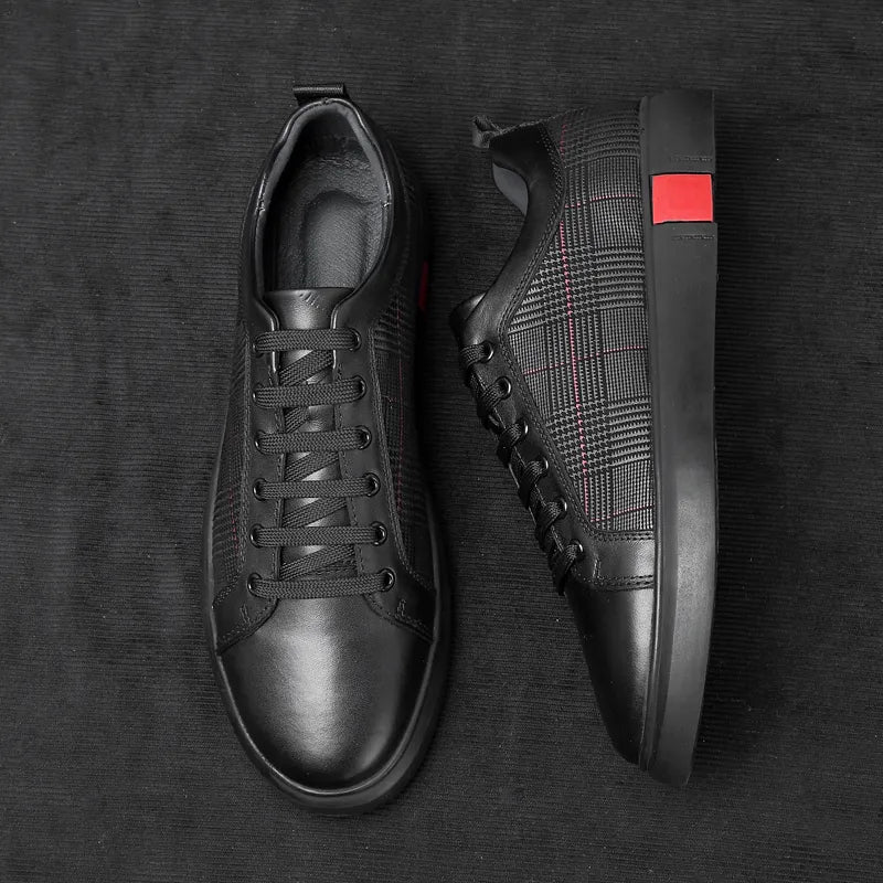 Elegante herensneaker gemaakt van leer