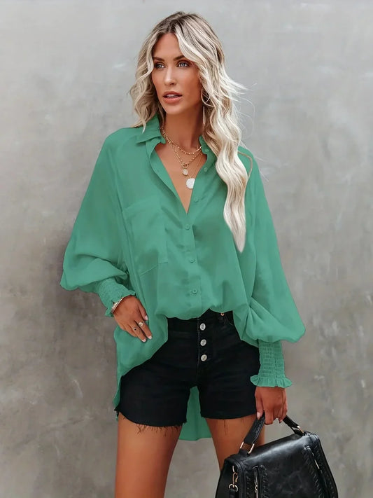 Klassiek shirt met lange mouwen en een tijdloze snit voor dames