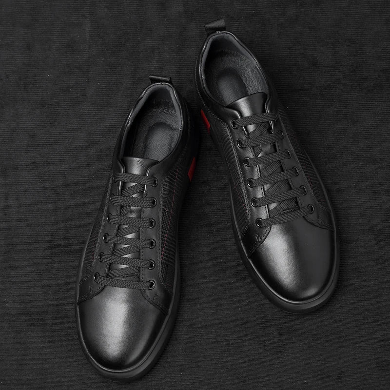 Elegante herensneaker gemaakt van leer