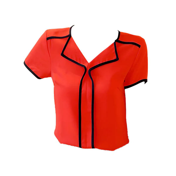 Pia - elegante chiffonblouse met knoopsluiting