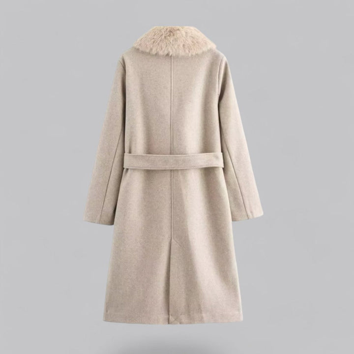 Gerd | klassieke winterjas met beige riem voor dames