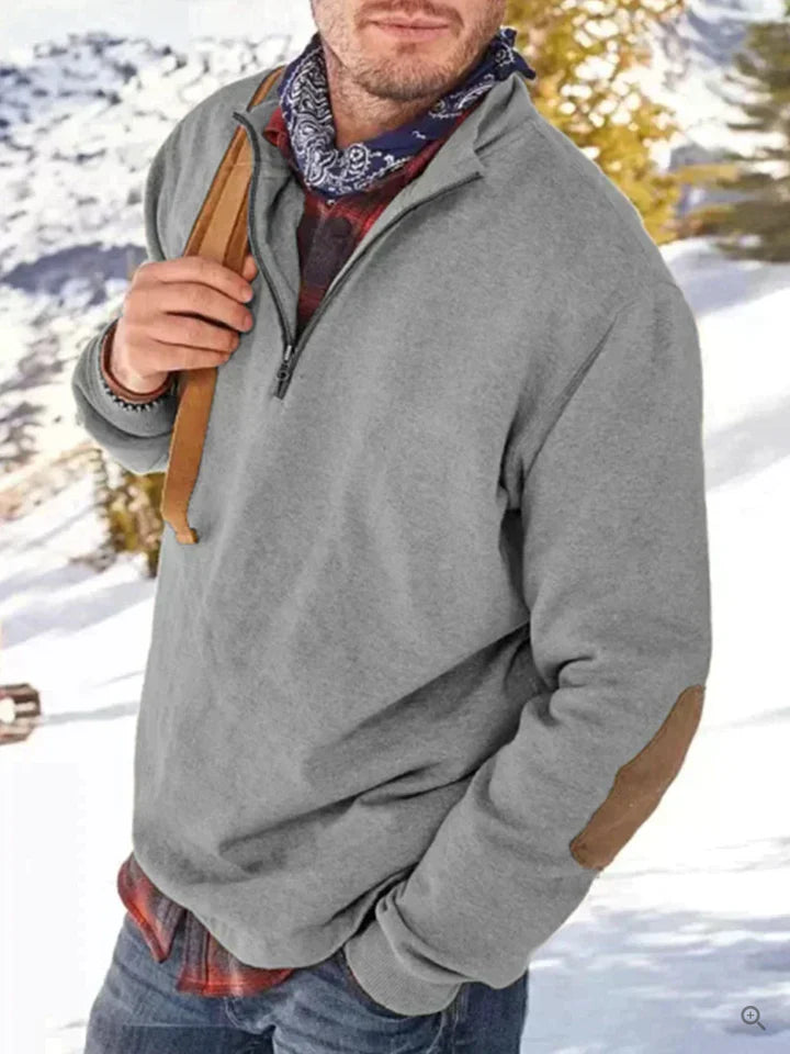 Alpha stedelijk - dik sweatervest met halve ritssluiting