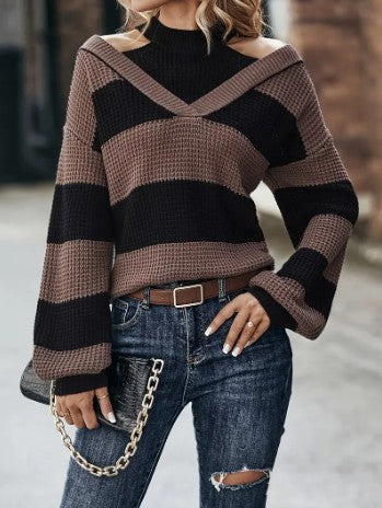 Din - gestreepte gebreide trui