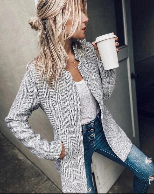 Bonnie - casual blazer met lange mouwen