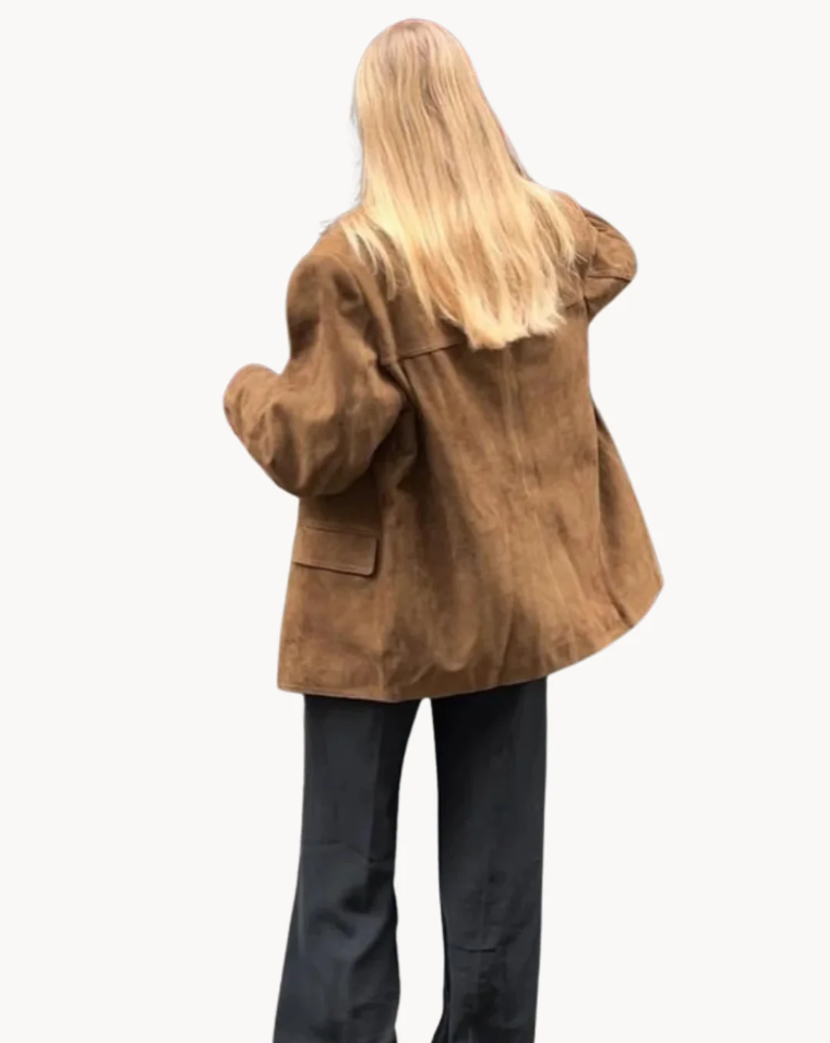 Lelie | luxe camel suède damesblazer