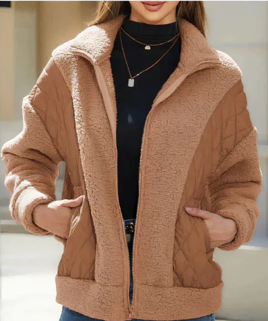 Gabriela | cosy gewatteerd sherpa damesjack