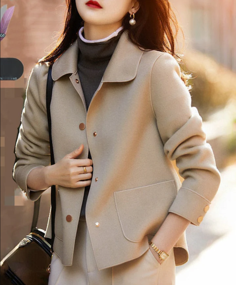 Zidena | effen wollen jasje