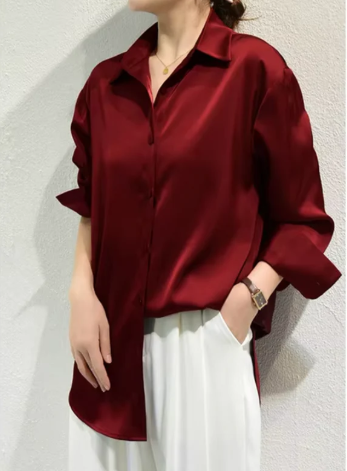 Paige - elegante satijnen blouse