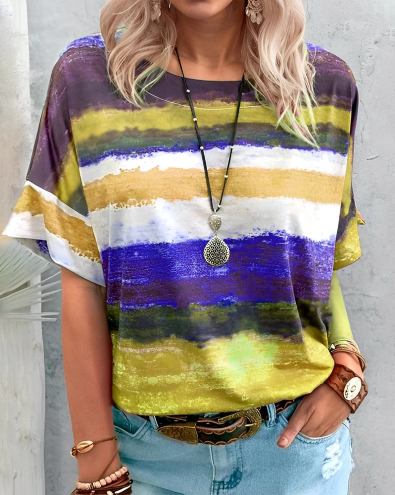 Aina - basic t-shirt met ronde hals voor dames