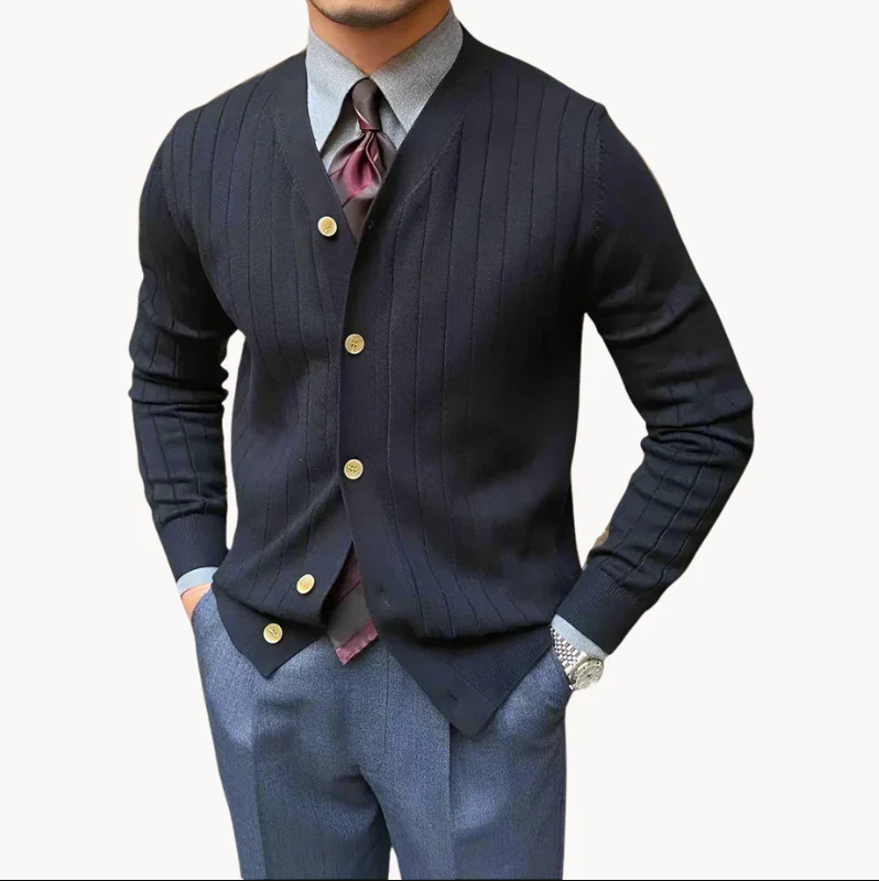 Basilio | verfijnd herenvest met streepdessin