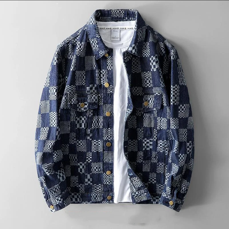 Modieus geruit spijkerjack voor heren