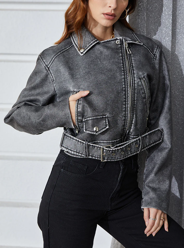 Lucie - chique leren jack voor dames