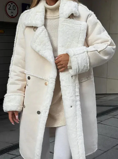 Katja | chique dikke lange damesjas