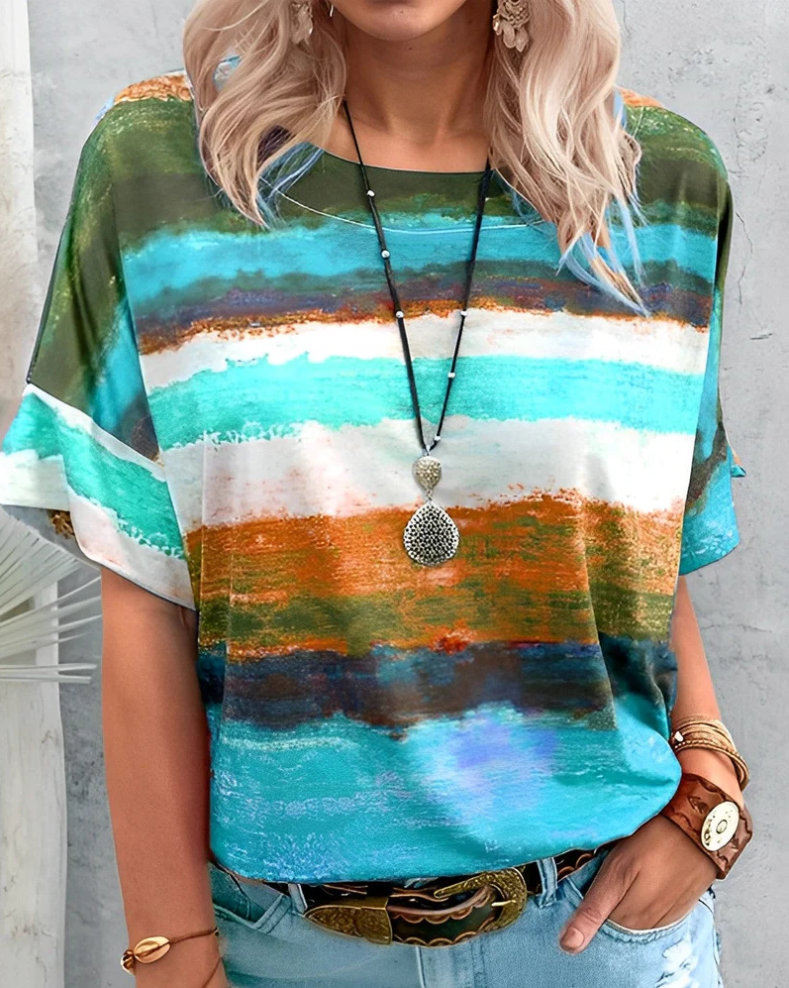 Aina - basic t-shirt met ronde hals voor dames