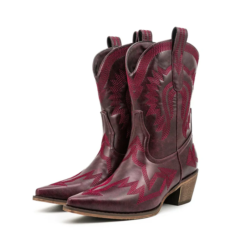 Sinaa | klassieke westerse leren cowboylaarzen voor dames