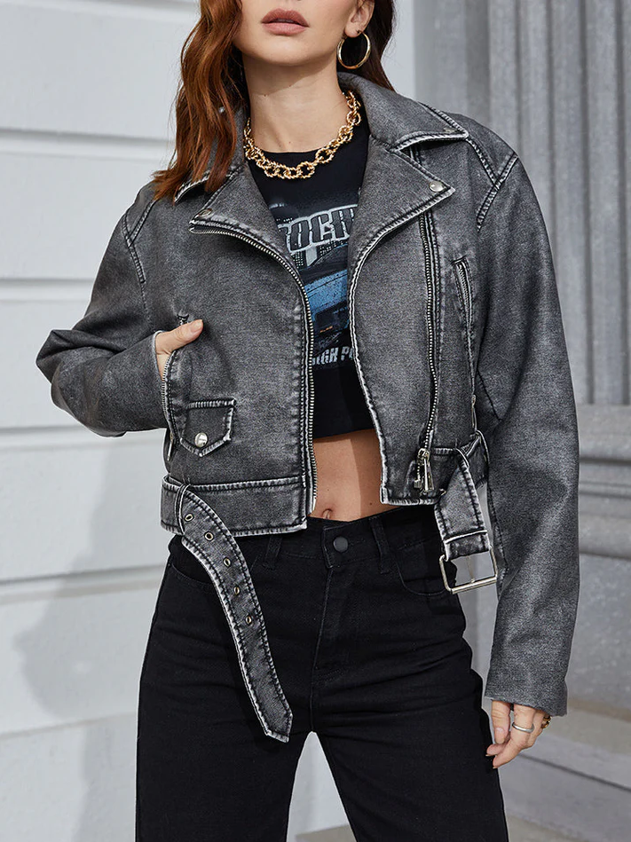 Lucie - chique leren jack voor dames