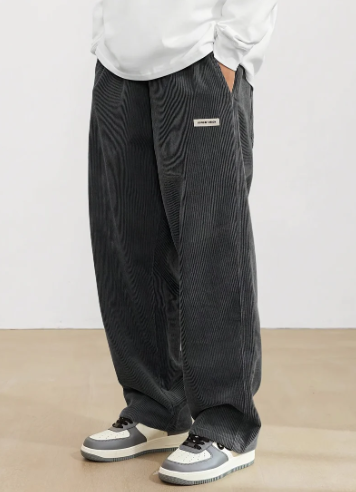 Corduroy herenbroek met zakken - Bruin