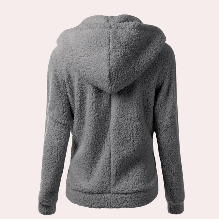 Yllva | dames winterjas met capuchon, knopen en lange snit