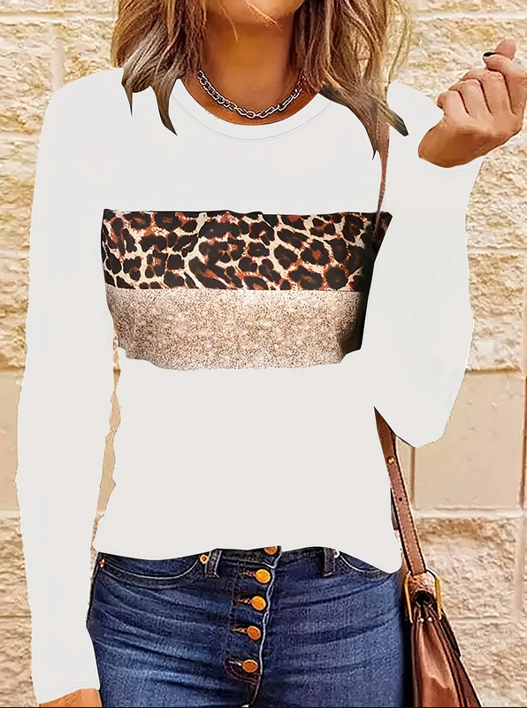 Emmi | het chique shirt met lange mouwen en luipaardprint