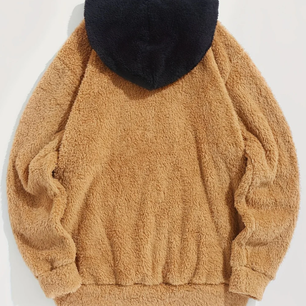 Balasz - tweekleurige donzige hoodie voor heren