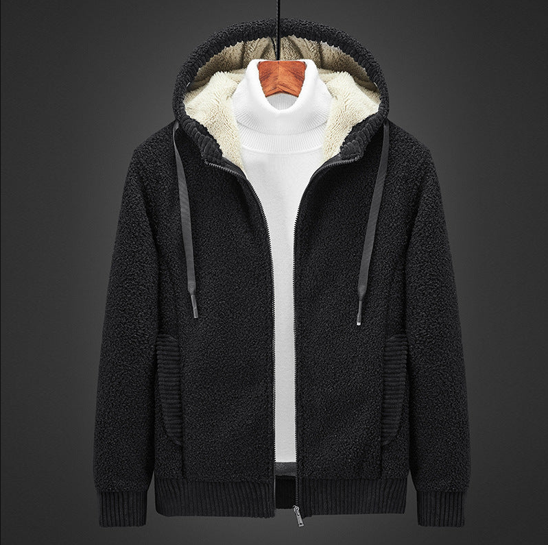 Warm gevoerde herenhoodie met rits
