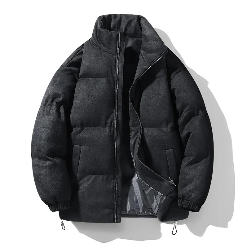 Hoge kwaliteit suède herenparka met kraag