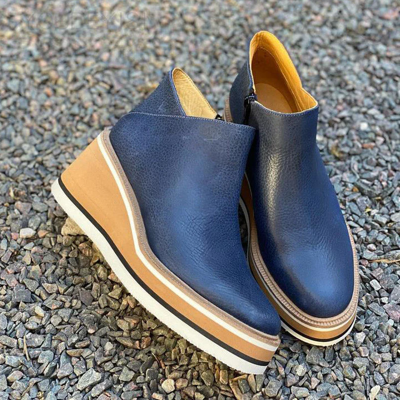 Stijlvolle platform enkellaarzen voor dames