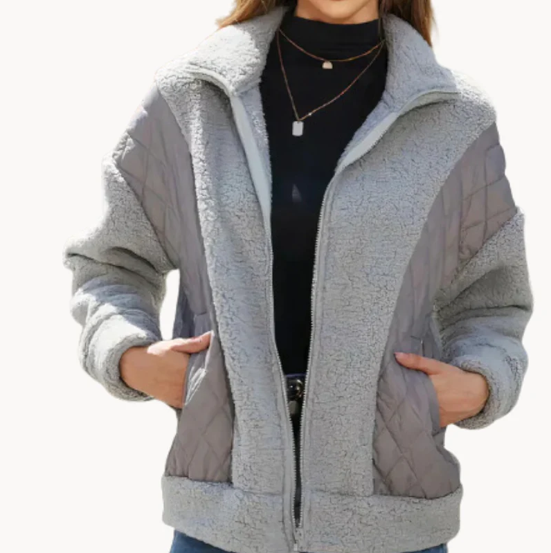 Gabriela | cosy gewatteerd sherpa damesjack