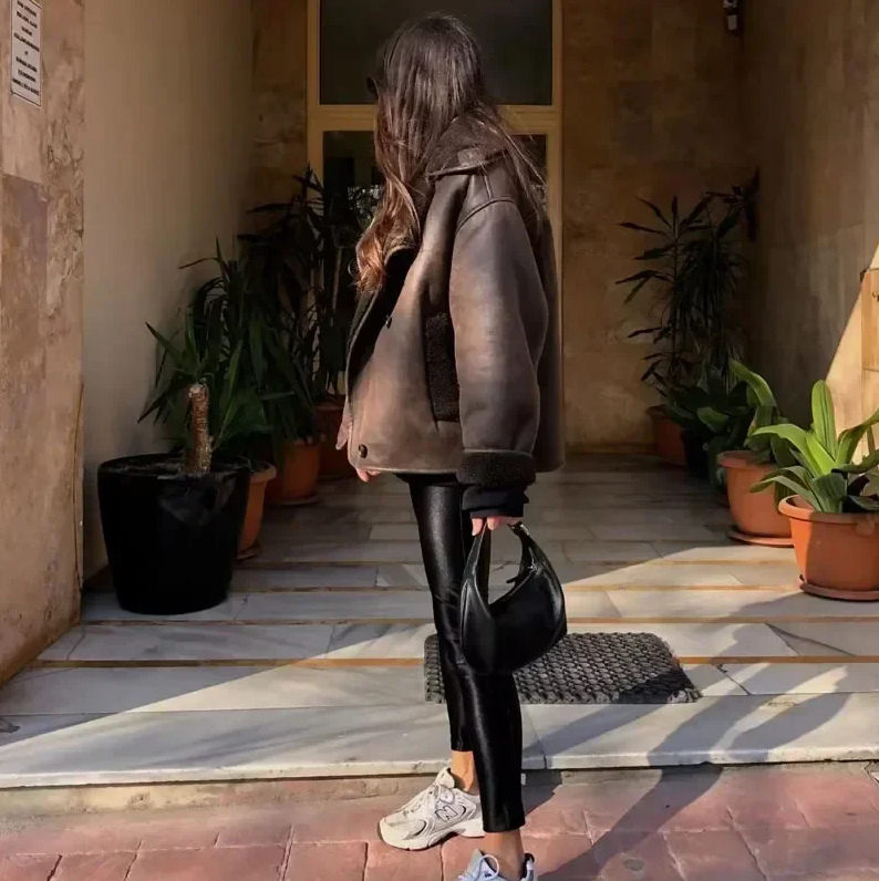 Tatjana | duurzaam faux oversized jack voor dames