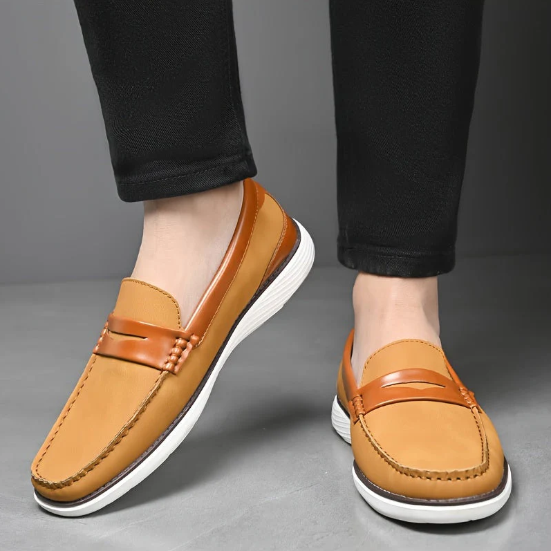 Hoogwaardige herenloafers van leer - elegant schoendesign