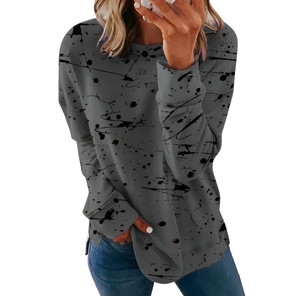 Daphne | levendige tie-dye top met lange mouwen